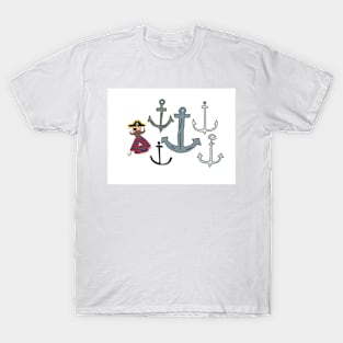 Pete the part-time pirate - anchors T-Shirt